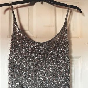 Bling grey cami